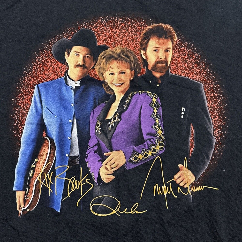 Vintage 90s Brooks & Dunn Reba McEntire 1997 Country Band Tour T-Shirt Adult XL
